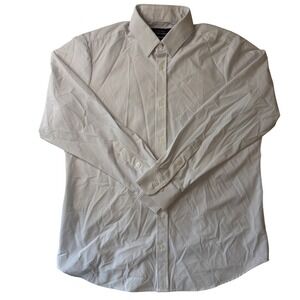 Mizzen+Main Blue Label Leeward Check Dress‎ Shirt Men's Medium Standard Fit